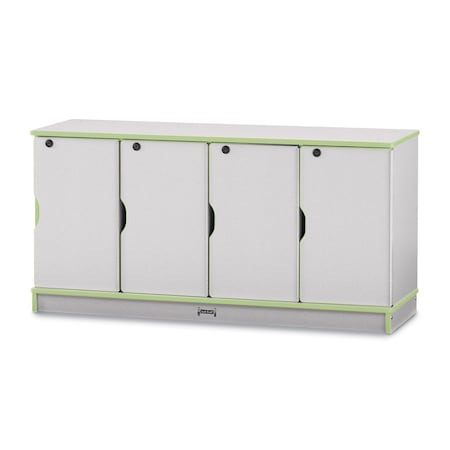 Jonti-Craft Rainbow Accents Stacking Lockable Lockers, Single Stack, Key Lime Green 4688JC130